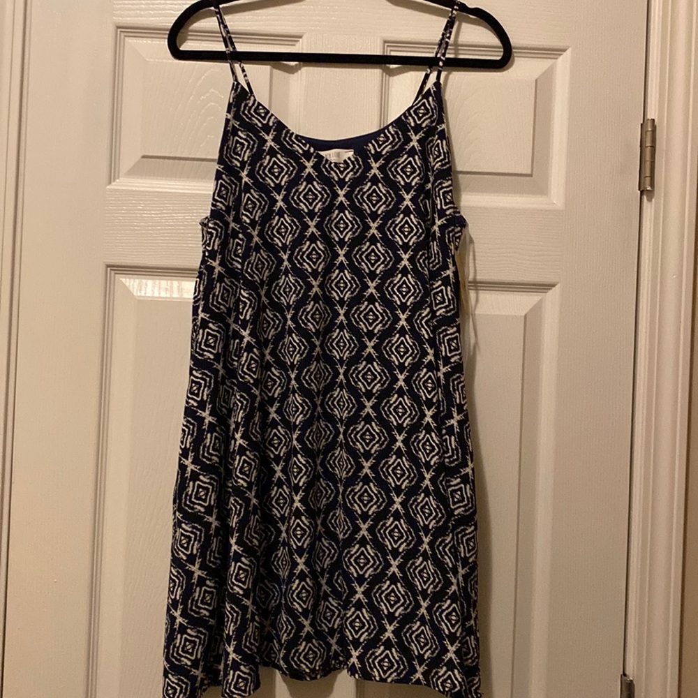 NWT navy dress with Aztec design